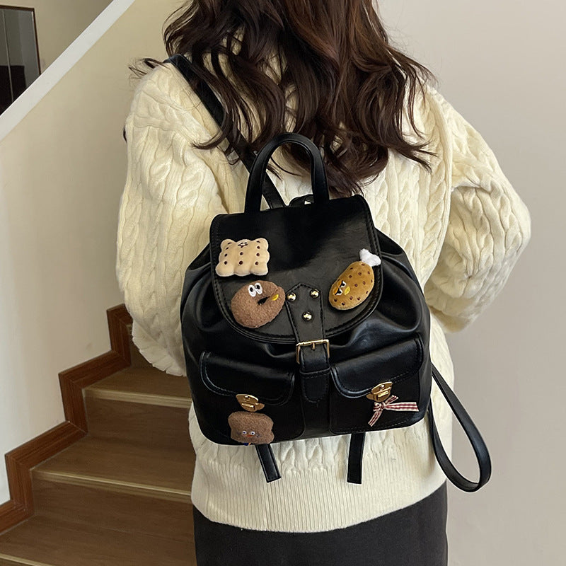 Backpack for Boys and Girls, Cute Plush Toy Pendant, Children's School Bag