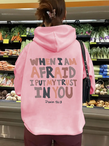 Backprinted women's hooded sweatshirt