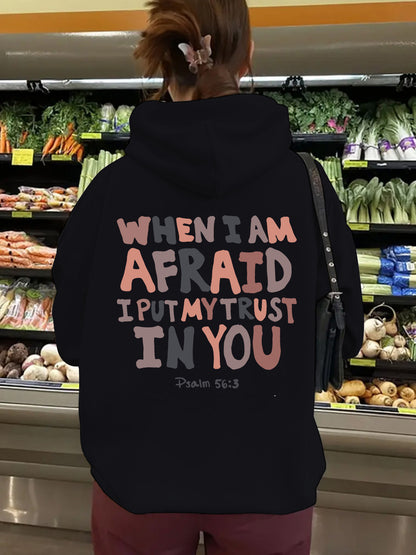 Backprinted women's hooded sweatshirt