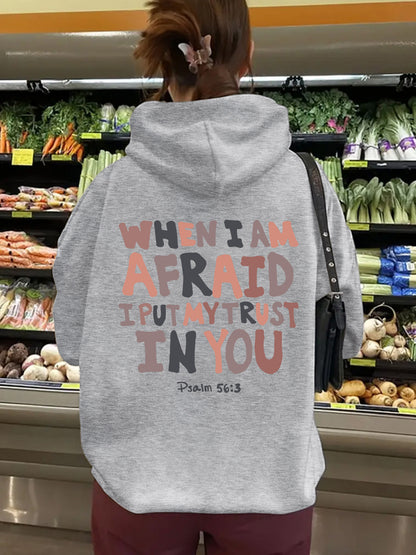 Backprinted women's hooded sweatshirt