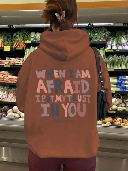 Backprinted women's hooded sweatshirt