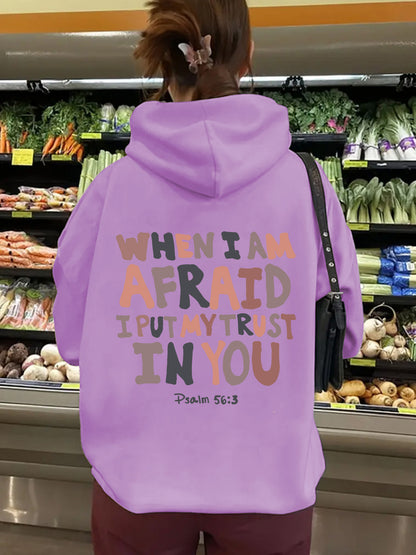 Backprinted women's hooded sweatshirt