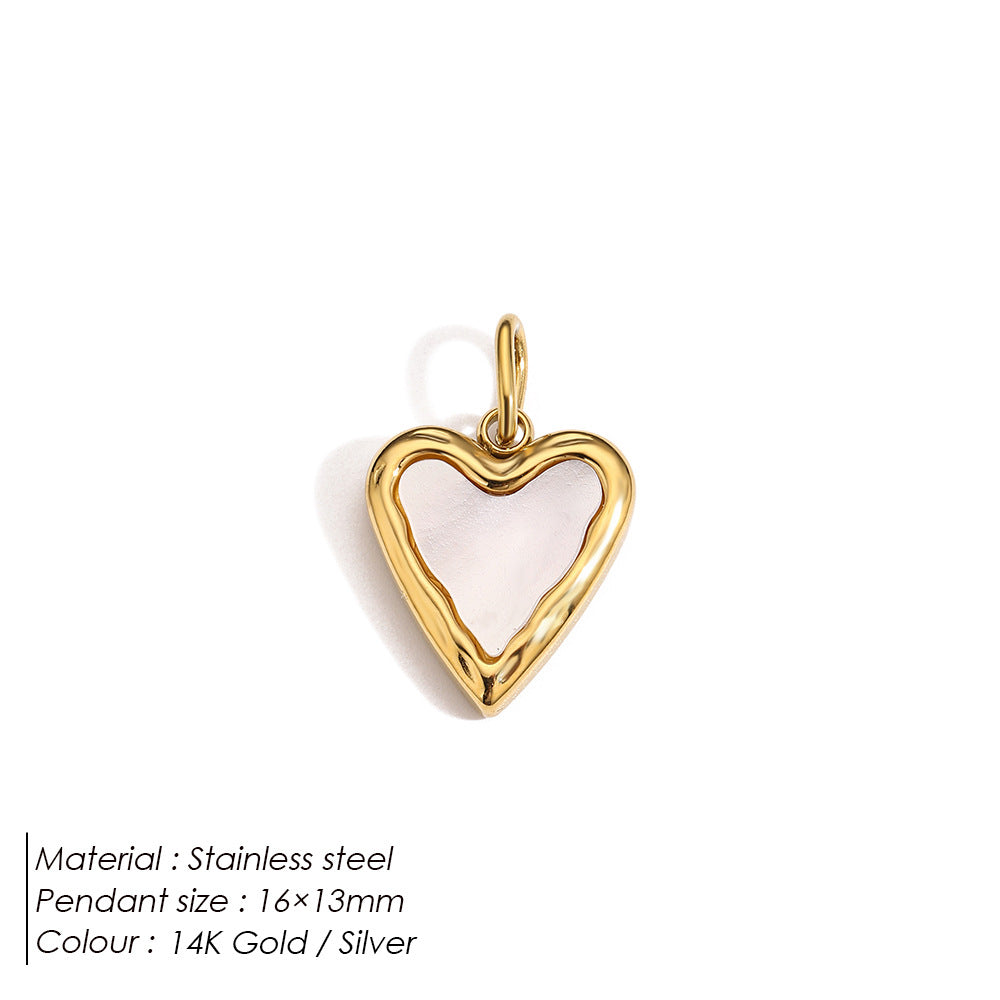 Stainless Steel Necklace Ring Earrings Set with Diamonds