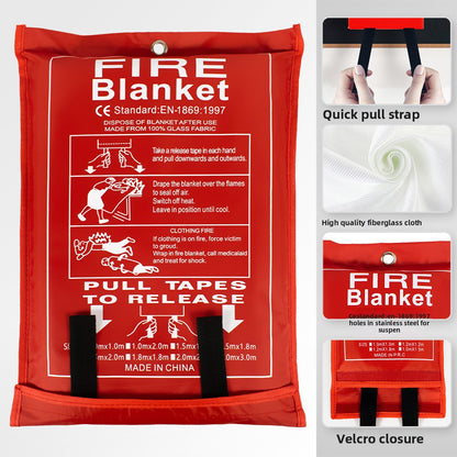 Bagged fiberglass fire blankets and fireproof blankets