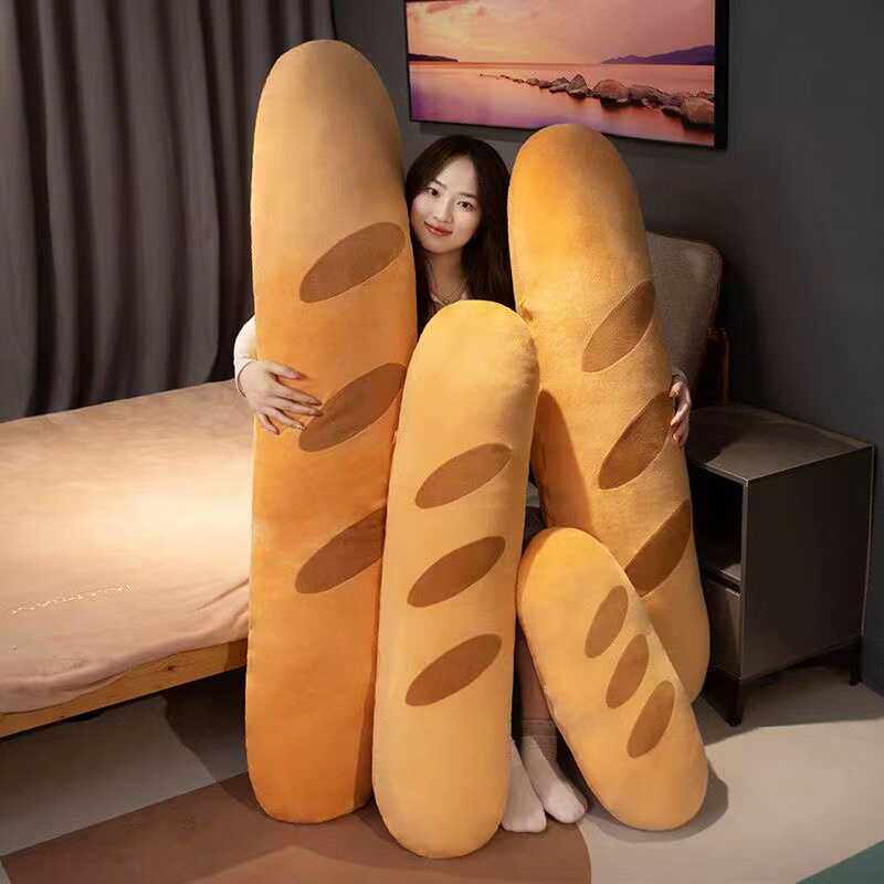 Baguette-shaped long pillow