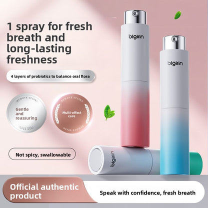 Baili Giant Probiotic Mouth Spray Freshens Breath for Men and Women, Portable Oral Spray for Kissing, Long-Lasting Fragrance, Removes Odor
