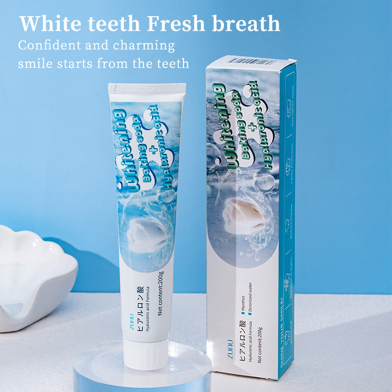 Baking soda toothpaste for whitening and stain removal