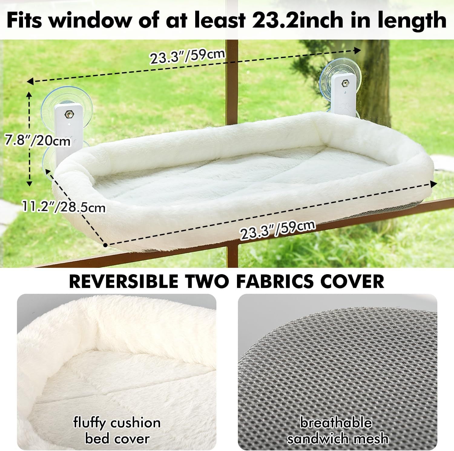 Balcony glass cat habitat cat bed
