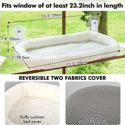 Balcony glass cat habitat cat bed
