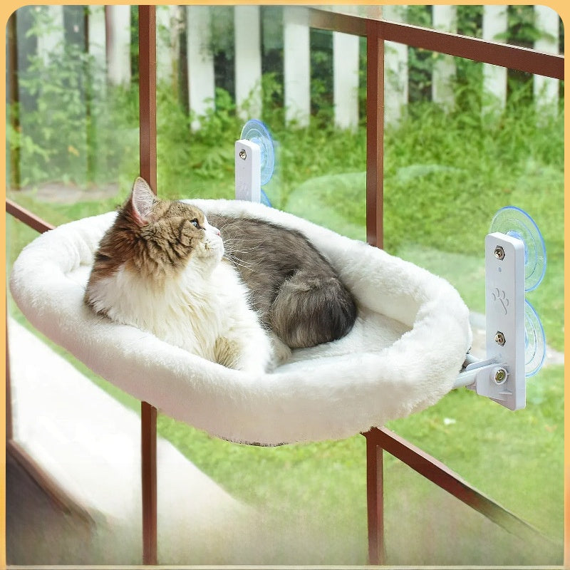 Balcony glass cat habitat cat bed