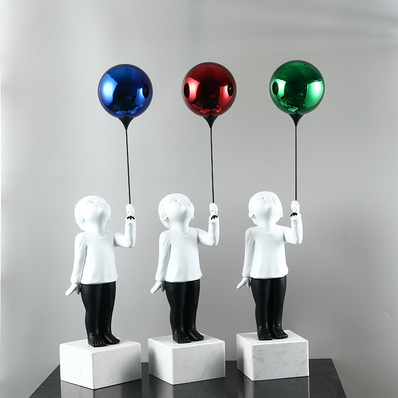 Balloon Boy Sculpture Decorative Item