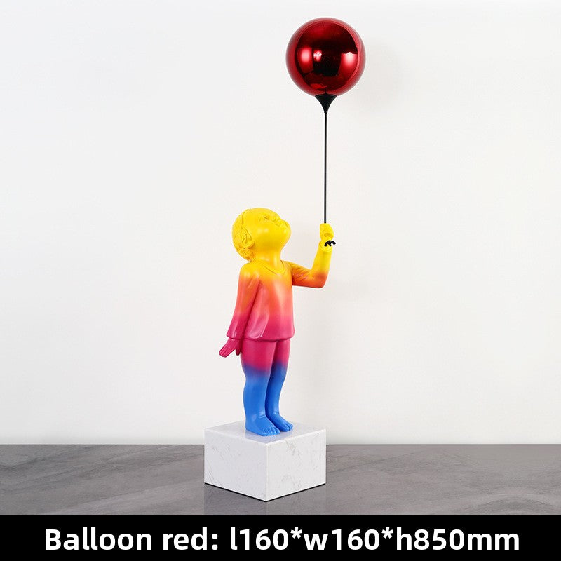 Balloon Boy Sculpture Decorative Item