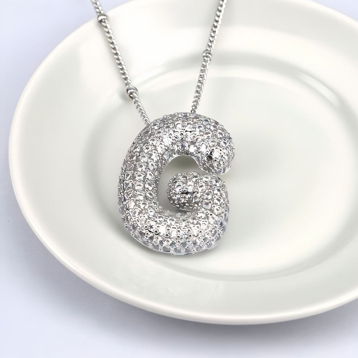 Balloon Letter Pendant Clavicle Chain