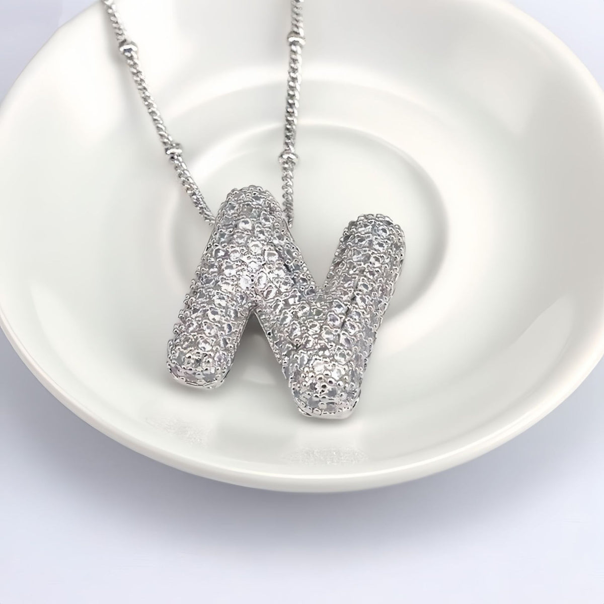 Balloon Letter Pendant Clavicle Chain