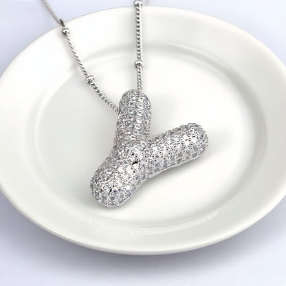 Balloon Letter Pendant Clavicle Chain