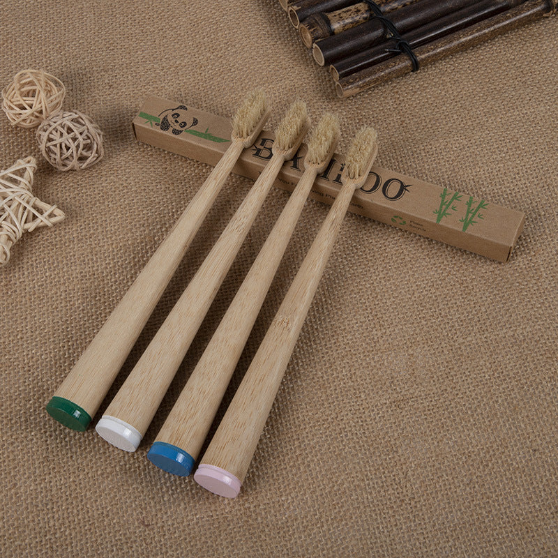 Bamboo and wood toothbrush