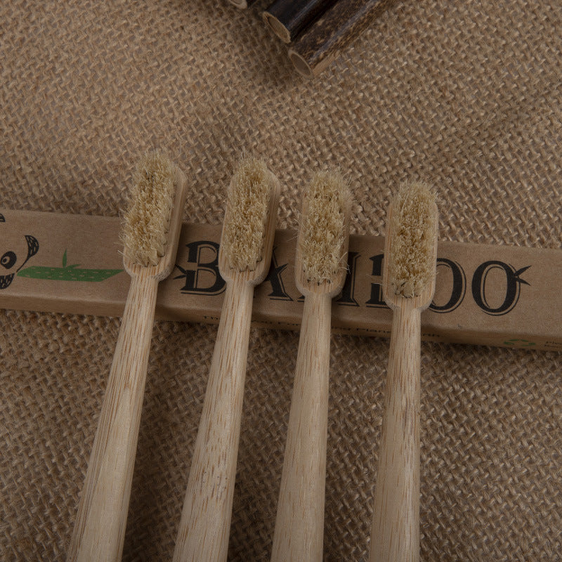 Bamboo and wood toothbrush