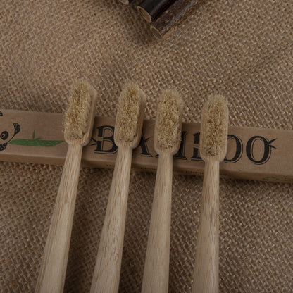 Bamboo and wood toothbrush