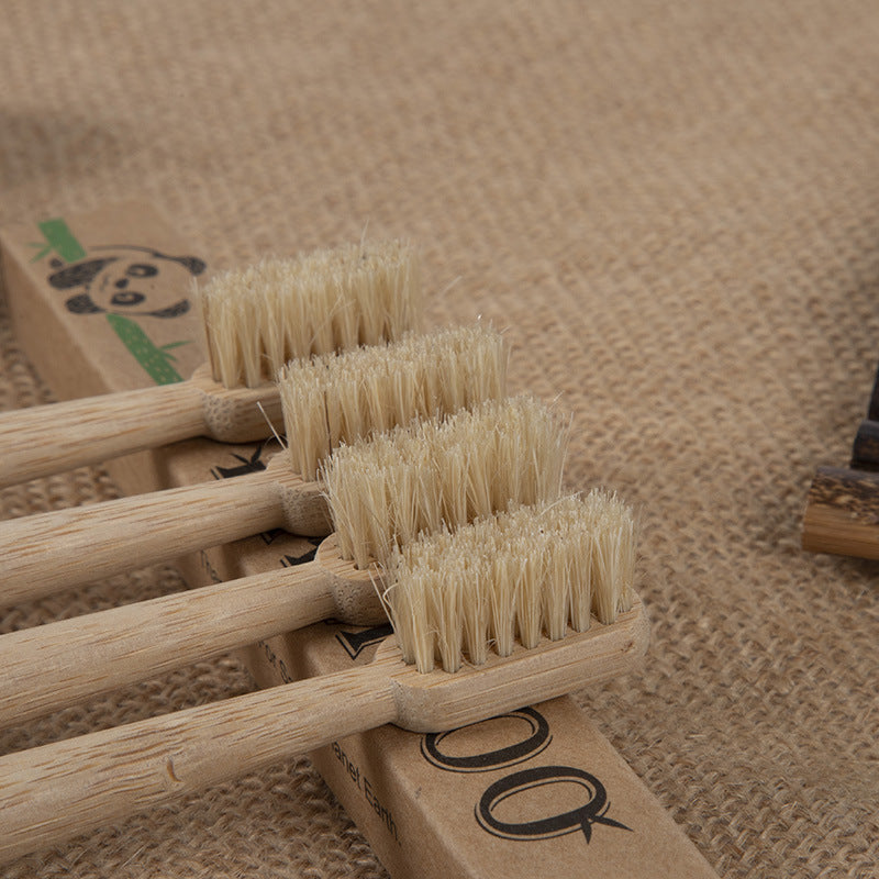 Bamboo and wood toothbrush