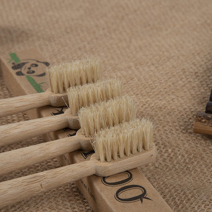Bamboo and wood toothbrush