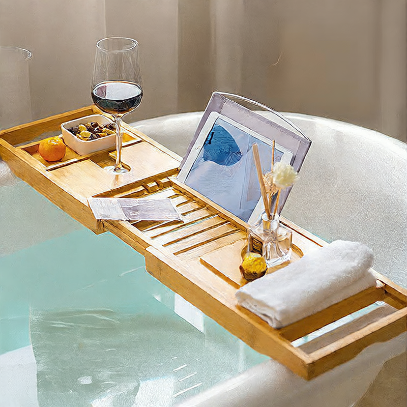 bamboo bathroom rack