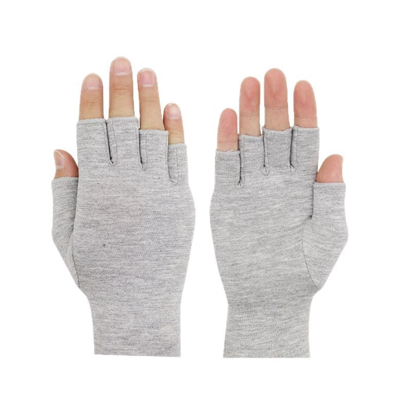 Bamboo Charcoal Fiber Half-Finger Compression Gloves