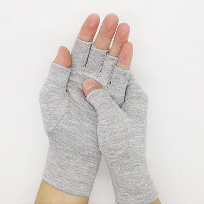 Bamboo Charcoal Fiber Half-Finger Compression Gloves