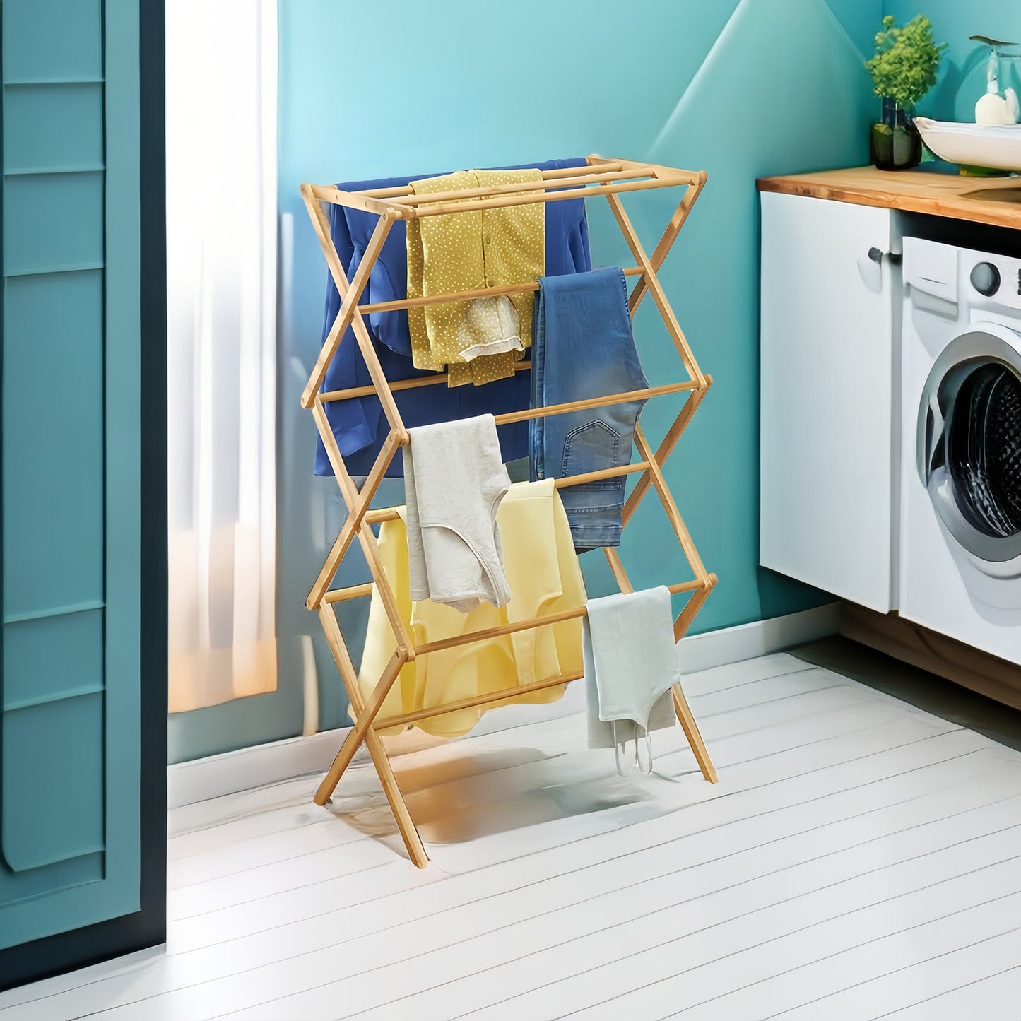 bamboo clothes rack
