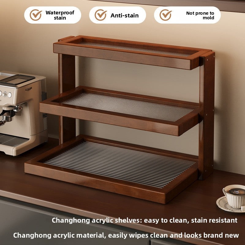 Bamboo Desktop Cup Holder Organizer
