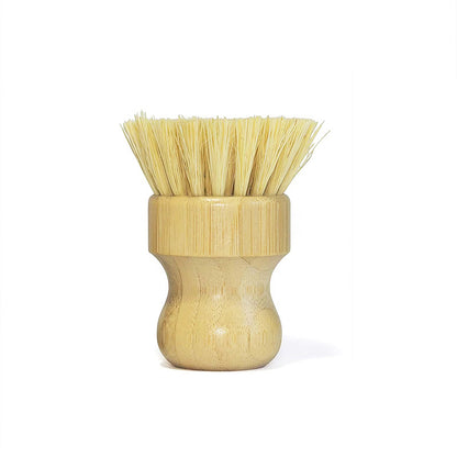 Bamboo dishwashing brush set