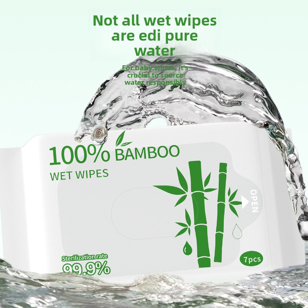 Bamboo Fiber Antibacterial Mini Wet Wipes