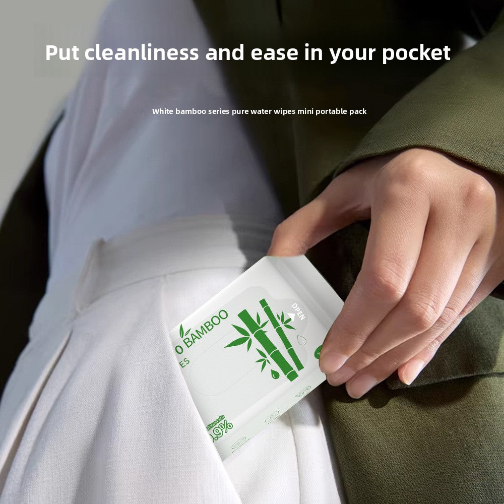 Bamboo Fiber Antibacterial Mini Wet Wipes