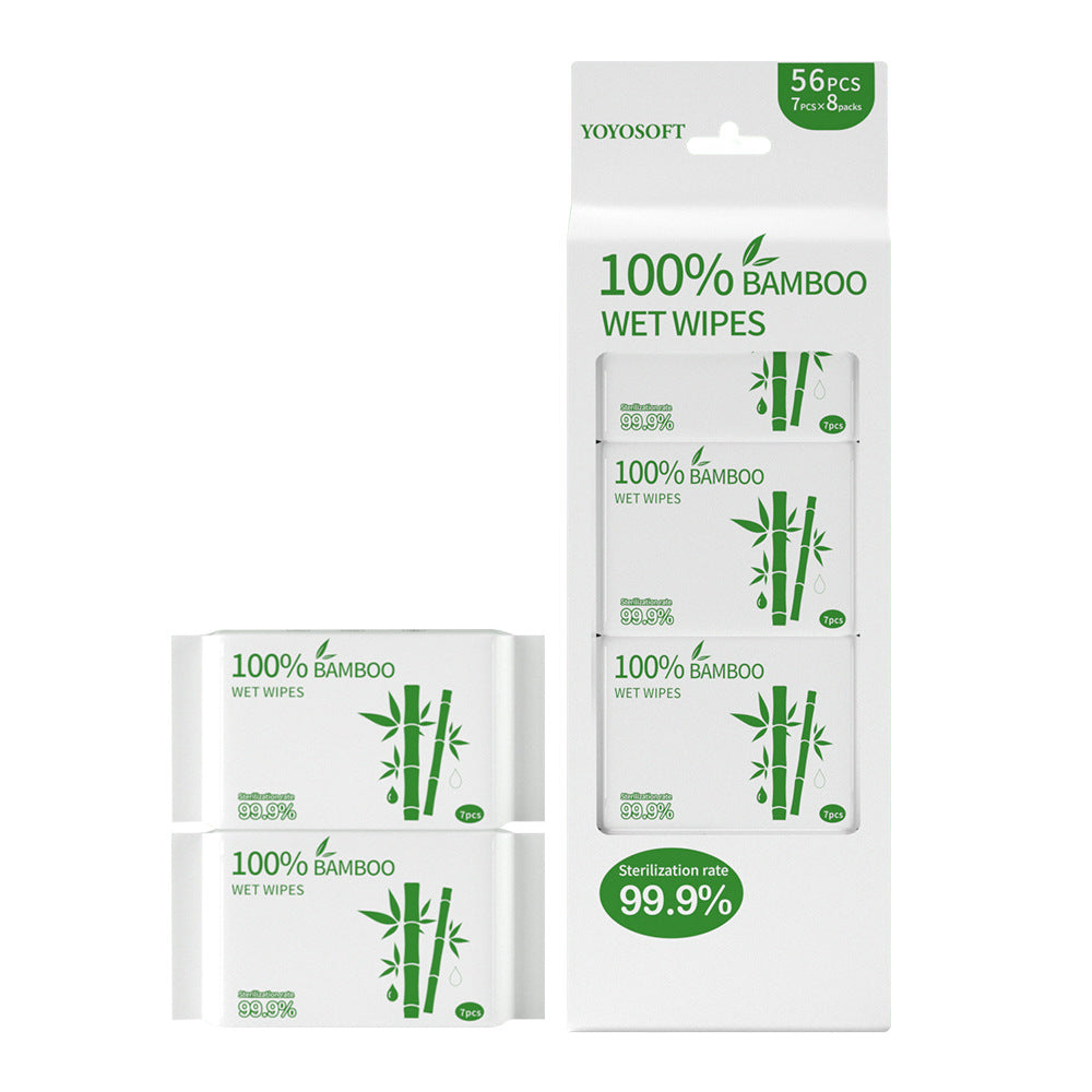 Bamboo Fiber Antibacterial Mini Wet Wipes