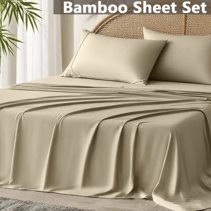 Bamboo Fiber Fitted Bed Sheet Set