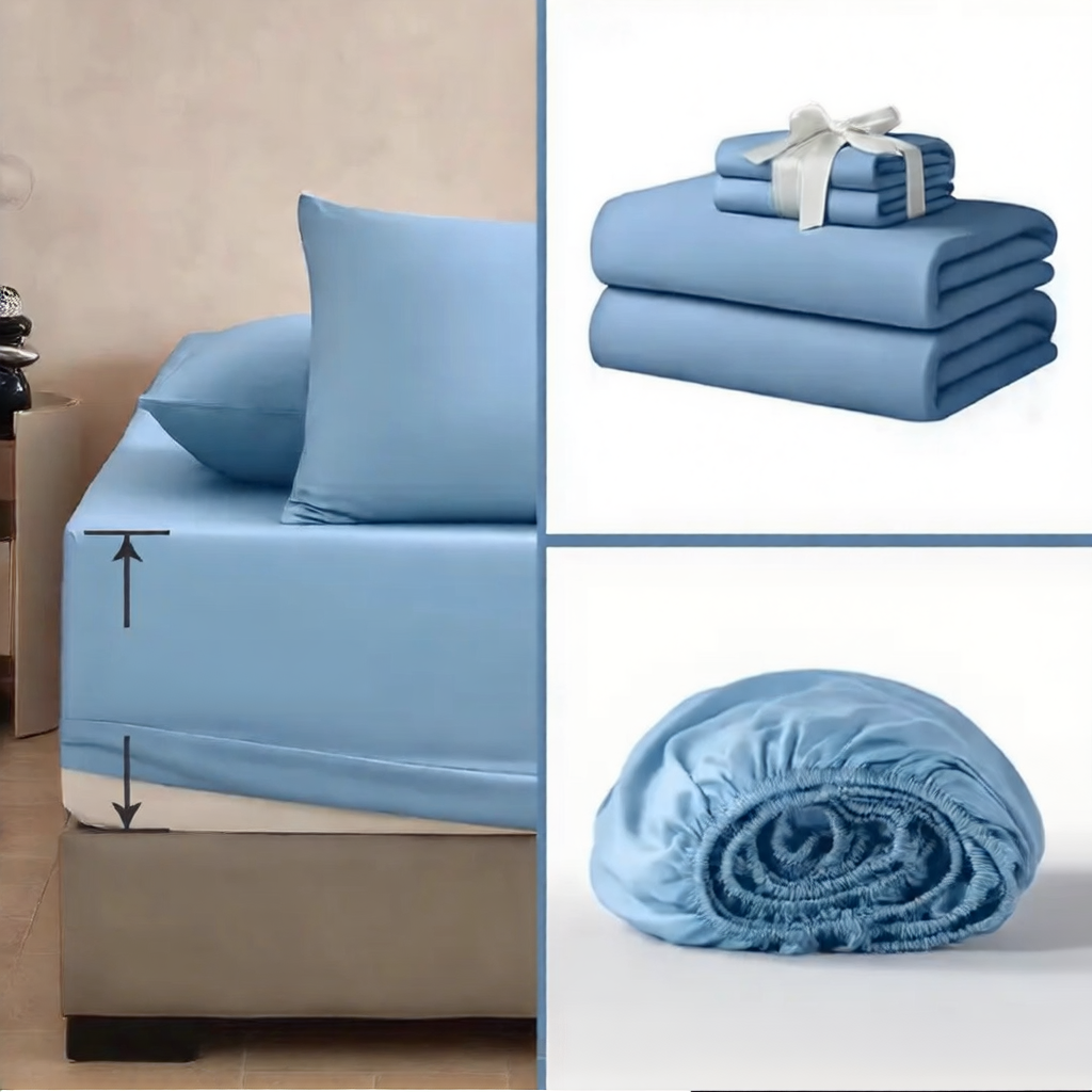 Bamboo Fiber Fitted Bed Sheet Set