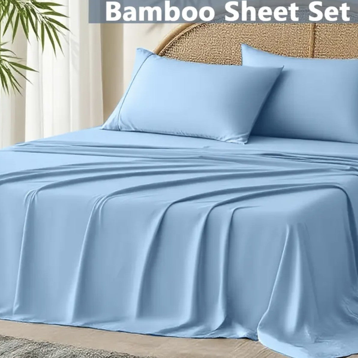 Bamboo Fiber Fitted Bed Sheet Set