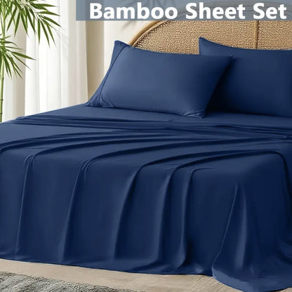 Bamboo Fiber Fitted Bed Sheet Set