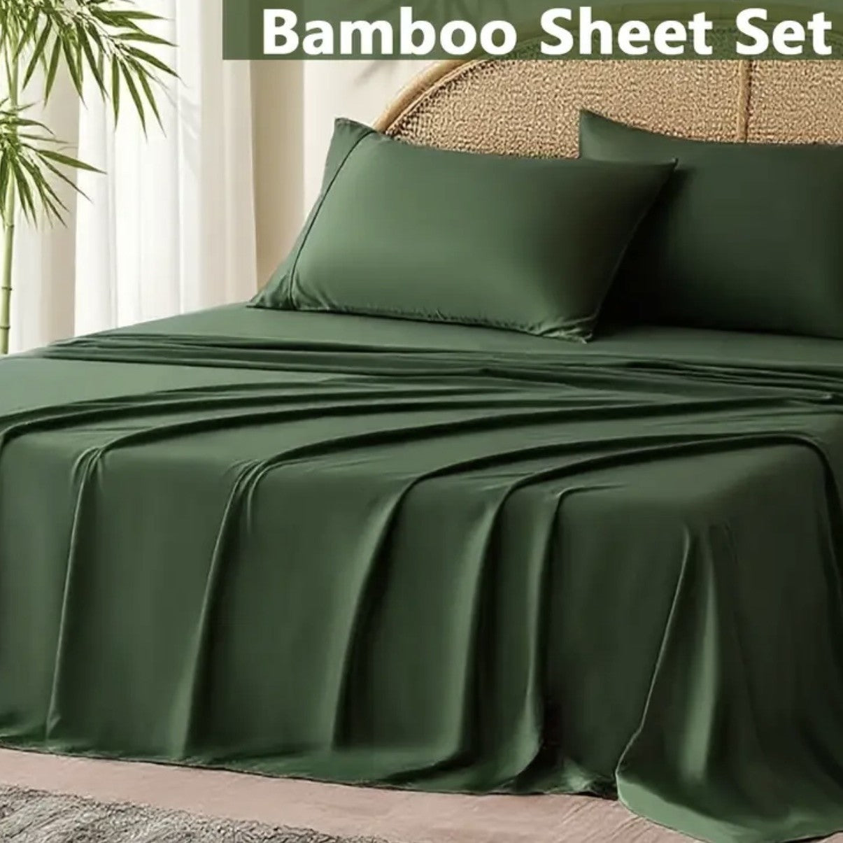 Bamboo Fiber Fitted Bed Sheet Set