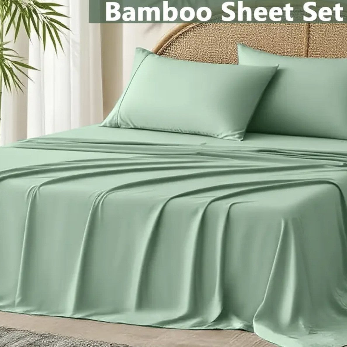 Bamboo Fiber Fitted Bed Sheet Set