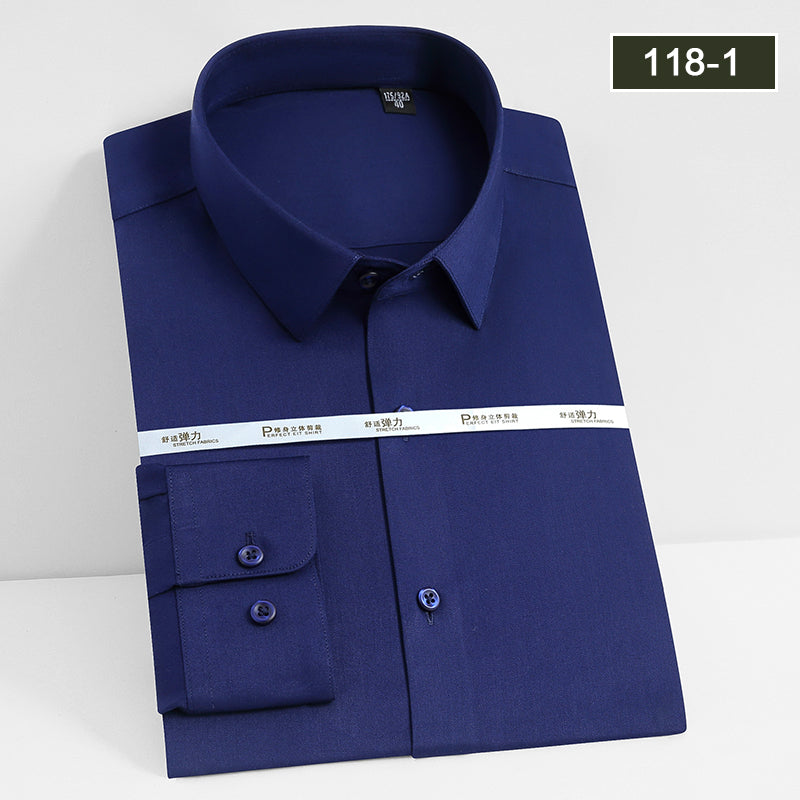 Bamboo fiber men's long-sleeved shirt