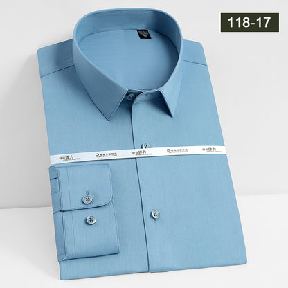 Bamboo fiber men's long-sleeved shirt
