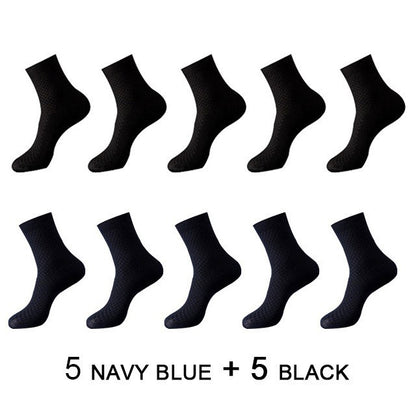Bamboo Fiber Mid-Calf Men's Socks