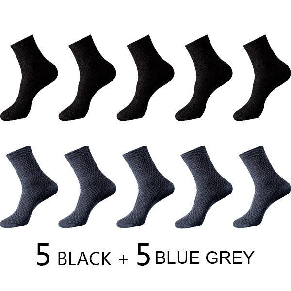 Bamboo Fiber Mid-Calf Men's Socks