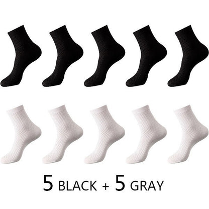 Bamboo Fiber Mid-Calf Men's Socks