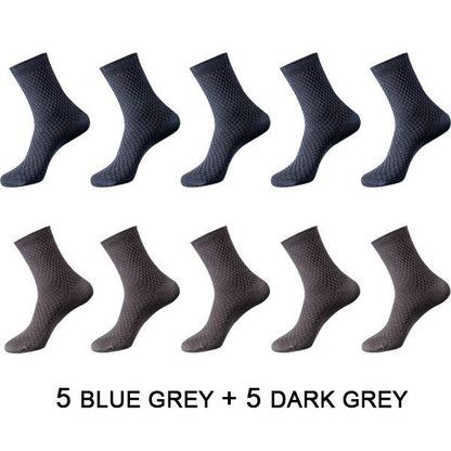 Bamboo Fiber Mid-Calf Men's Socks
