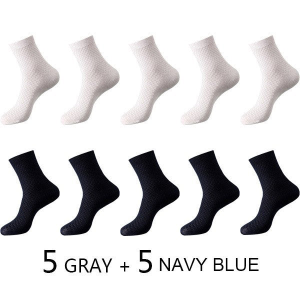 Bamboo Fiber Mid-Calf Men's Socks