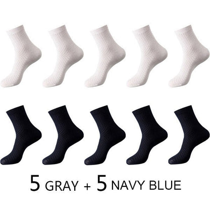 Bamboo Fiber Mid-Calf Men's Socks