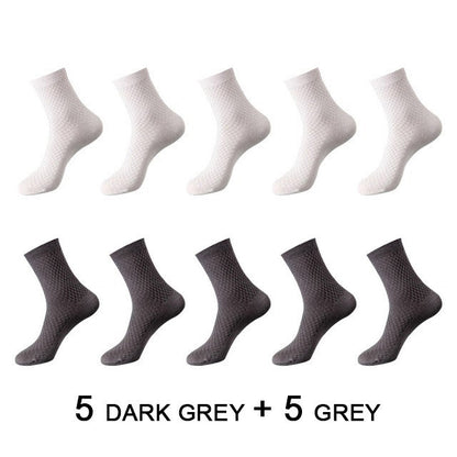 Bamboo Fiber Mid-Calf Men's Socks