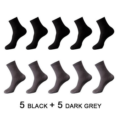 Bamboo Fiber Mid-Calf Men's Socks