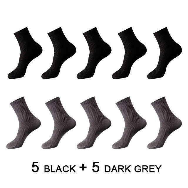 Bamboo Fiber Mid-Calf Men's Socks